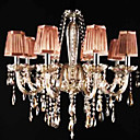 Iron Chrome 8-light K9 Crystal Chandelier With Lamp Shade (0835-AD88104)