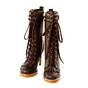 PU Leather Upper High Heels Short Boot Lace Up Fashion Shoe (1131-1139-1)