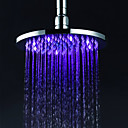 8 pollici soffione doccia in ottone con luce led cambia colore