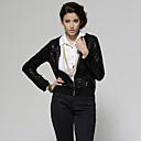 Night Club Sequins Zippers Round Neckline Long Sleeves Jacket / Women's Jackets  (FF-0102BE002-0497)