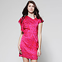 TS 100% Silk Asymmetrical Draped Effect Dress / Women's Dresses