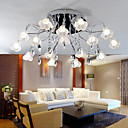 16-luz k9 luz de teto de cristal com mini abajur de vidro floral (0942-98012-c-16b)