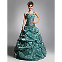 Ball Gown Spaghetti Straps Sleeveless Floor-length Fine Korean Organdy Prom Dress