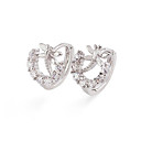 Fashion CZ Cubic Zirconia And Brass With Platinum Plated Earrings(0801-HYE0002)