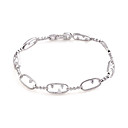 la mode cz zircon cubique et laiton avec bracelet plaqué platine (0801-hyb0037)