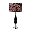 Elegant Table Light with Cylinder Lampshade (E27 Bulb Base)
