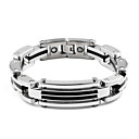 heren zilver titanium armband met KLAPSLUITING