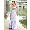 Sheath/ Column Sweetheart Floor-length Chiffon Satin Ready-to-Wear Evening/ Prom Dress