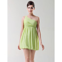 Sheath/Column One Shoulder Short/Mini Chiffon Cocktail/Homecoming Dress