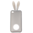 Rabbit Protective Silicon Case For iPhone 4 Gray