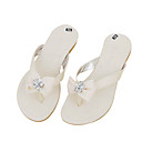 leatherette apartamentos superiores com strass casual sapatos / de-mel (0987-fanss F903). mais cores disponíveis