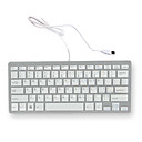 Cool and Compact USB Keyboard (White + Silver)