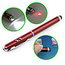 3-em-1 caneta touchscreen + vermelho + laser pointer lanterna LED para iPad, iPhone p1000, e cartilha (vermelho)