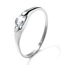 Fashion CZ Cubic Zirconia And Stainless Steel Wedding Ring