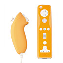 Schutzmaßnahmen Silicone Case / Skin für Nintendo Wii / Wii U Remote und Nunchuk / orange (bcm033)
