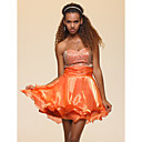 A-line Sweetheart Short/ Mini Tiered Organza Cocktail Dress