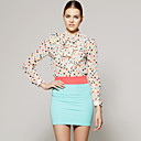 Turquoise Colorblock Skirt