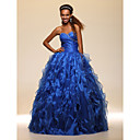 Ball Gown Sweetheart Floor-length Satin Organza Evening/Prom Dress