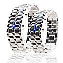 Lava Style Blue LED Digital Couple Watch(Silver)