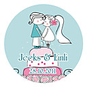 Personalized Favor Stickers - Kissing (pack of 90)