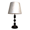 Crystal Table Light with Silvery Lampshade in Cylinder (E27 Bulb Base)