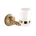 Golden PVD Brass Wall Mount Tumbler Holder (0913 -1209)