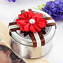 Round Favor Tin With Red Lotus (Set of 6)