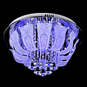 Delicate Stainless Steel 7-Light Flush Mount Floral Featured with Crystal Drops