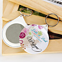 Personalized Mirror Key Ring - Colorful Flower (set of 12)