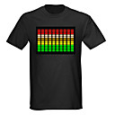 suono e la musica attivato spettro VU meter el visualizzatore portato t-shirt (4 * aaa)