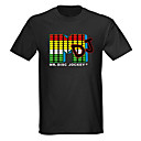som e música ativado espectro vu metros el visualizador levou t-shirt (4 * aaa)