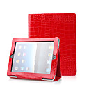 rot 2 in 1 schützende Krokodil Ledertasche für ipad
