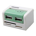 colorato USB 2.0 Combo alta velocità 2 hub portuale con 43 in 1 card reader