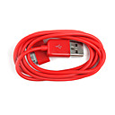 farverig Sync og lade kabel til iPad og iPhone (rød/100cm længde)