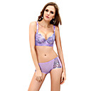 Baumwolle mit Stickereien demi Tasse multi-way extreme Lift Hochzeit / Party Unterwäsche-Set