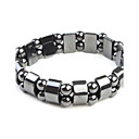 bracelet magnétique avec des perles rectangle et rond, pour les filles