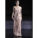 Sheath/ Column Strapless Floor-length Chiffon Satin With Beading Ready-to-Wear Evening/ Prom Dress