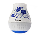 bloemenvaas vormige draagbare speaker usb micro sd card reader (blauw)