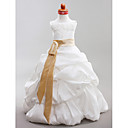Ball Gown Scoop Floor-length Taffeta Flower Girl Dress