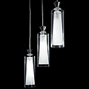 60W hanglamp met 3 lampen in glazen vorm van de fles witte