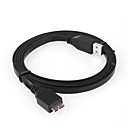 Super Speed USB 3.0 Flat Extension Cable/ A Male To Micro 10P B Type Male/ 1.8M