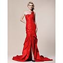 Trumpet/Mermaid One Shoulder ourt Train Taffeta Evening Dress