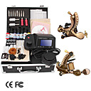 Damas fait à la main 2 machines de tatouage kit avec le pouvoir conduit