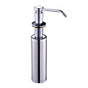 cromado dispensador de jabón para lavaplatos en la cocina