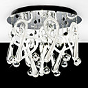 Modern Crystal Flush Mount with 10 Lights in Round