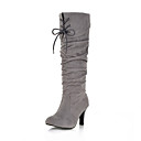 Suede Upper Stiletto Heel Knee High Boots With Lace-up Party/ Evening Shoes More Colors Available
