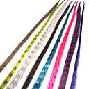 15 Inch Multicolor Synthetic Feather Hair Extensions(40 Pcs)