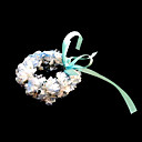 hermosa flor azul de raso flor niña de la muñeca flor
