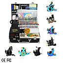 8 Guns Tattoo Kit with LCD Power and 55 Color Ink + Free 60ml Black Ink