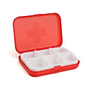  6 scomparti pill box trinket caso medicina organizzatore del viaggio